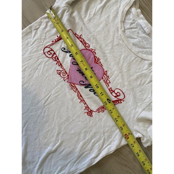 RE/DONE Forget Me Not Vintage Graphic T-Shirt Women XS Ivory USA - Picture 9 of 10